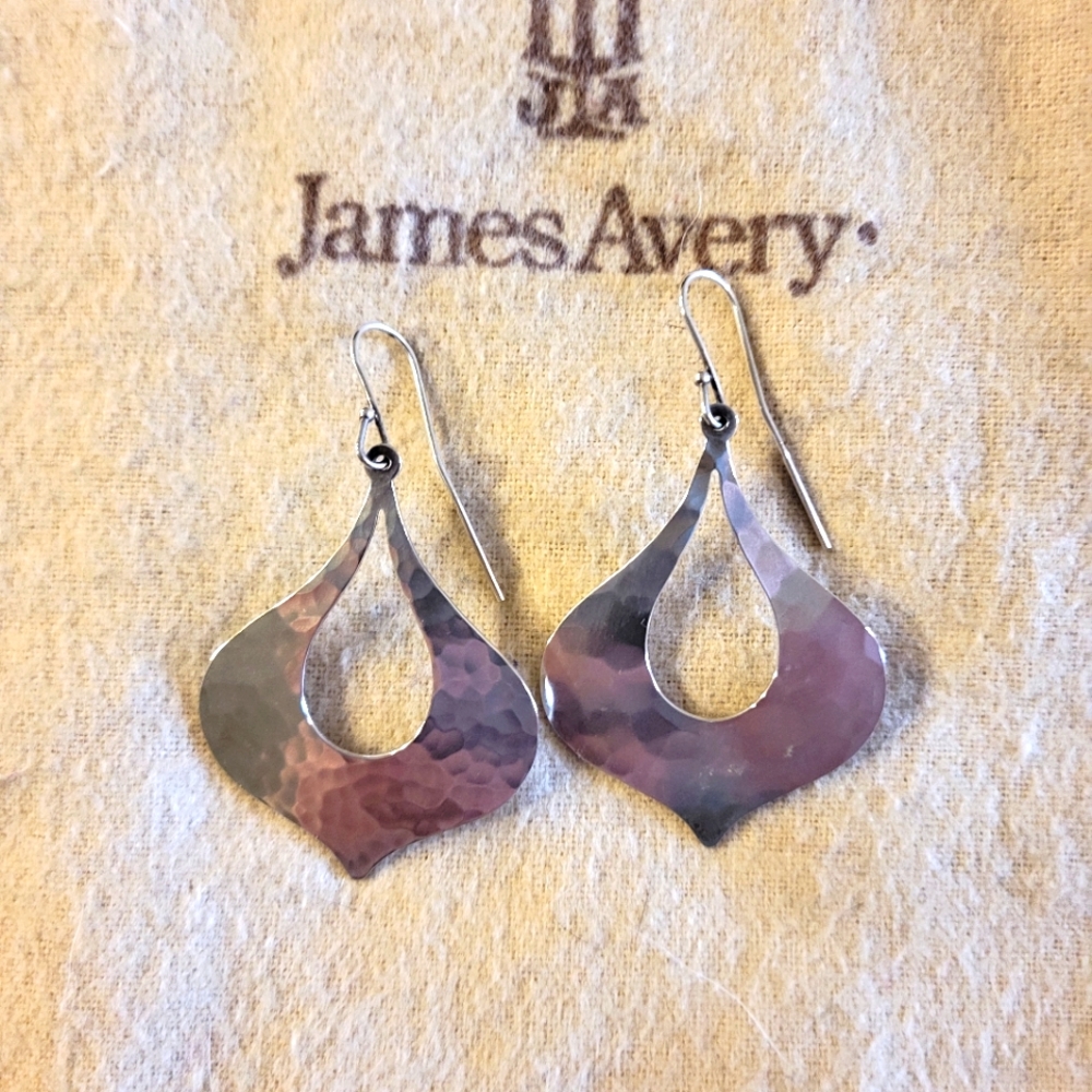 James Avery hammered earhooks